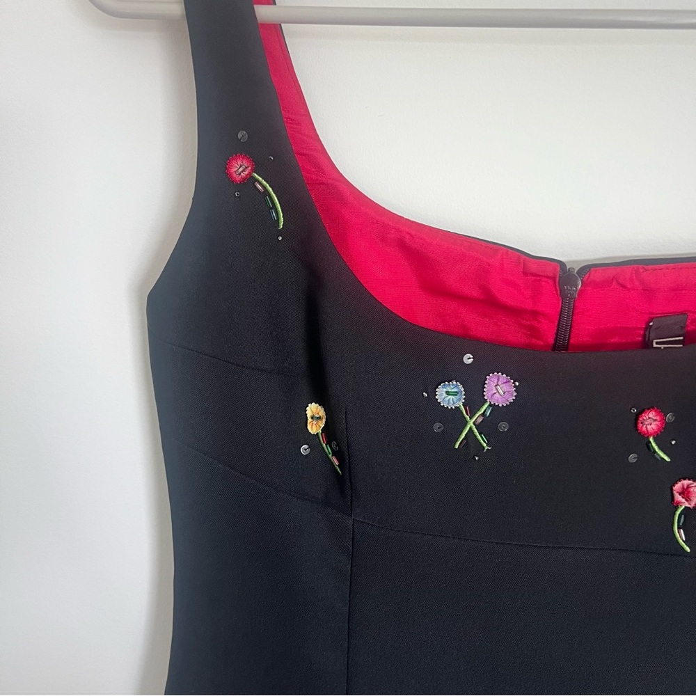 Vintage Laundry by Shelli Segal Black Sleeveless Dress Women's Size 2 USA 1995 - Picture 4 of 9